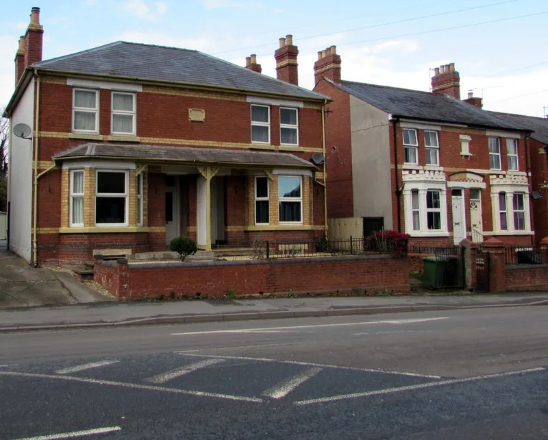Edwardian semi-detached houses on Belmont Road, Hereford. Semis were the fastest-rising property type in Herefordshire in the year to July 2026.
