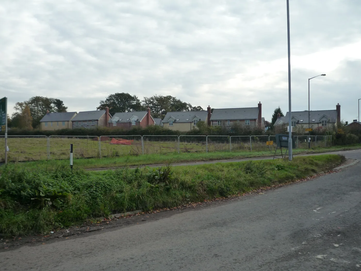 New homes going up at Holmer, on the northern edge of Hereford, photographed in October 2019. The photo shows housebuilding in the city, not any site named in the council's statement.